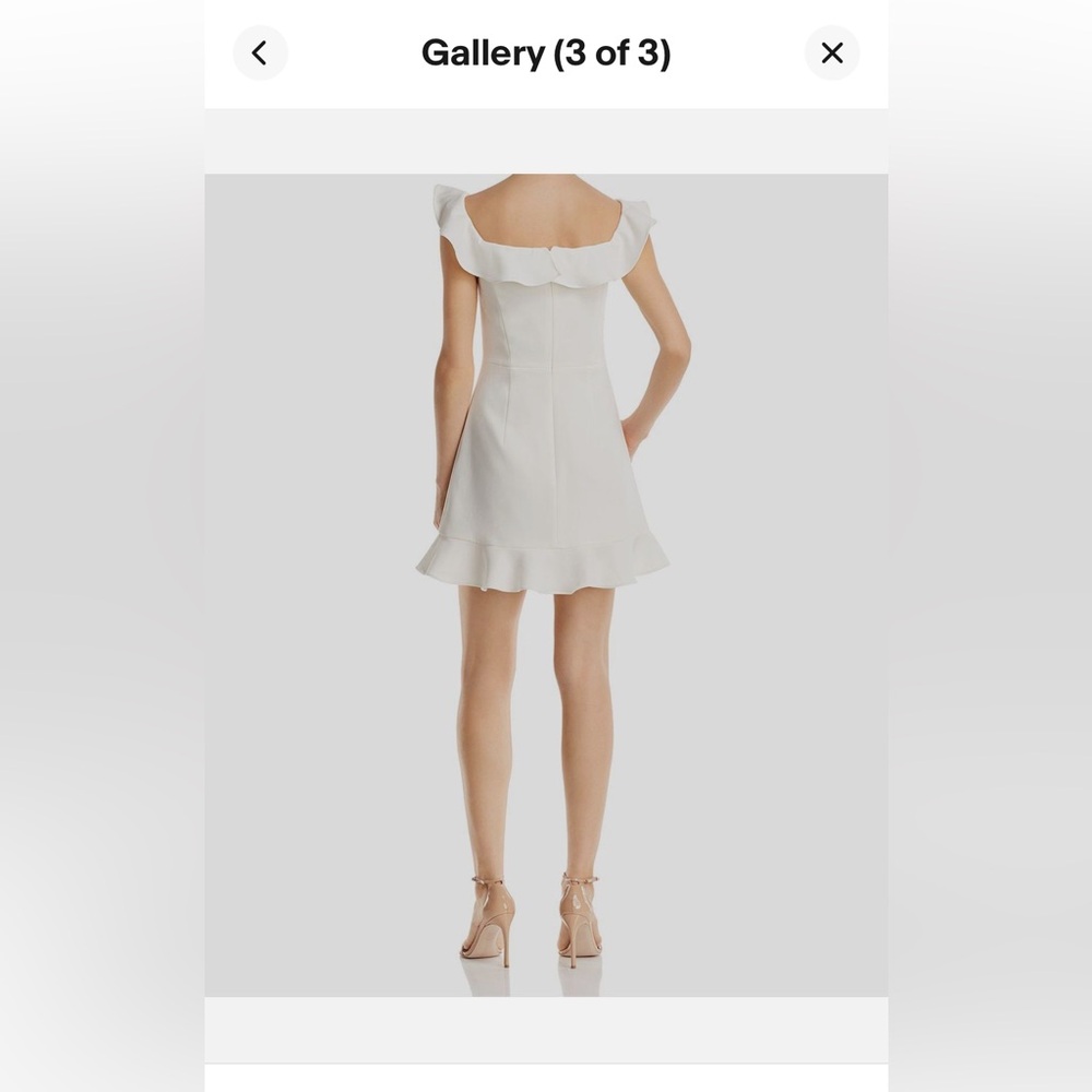 French Connection White Ruffle Dress